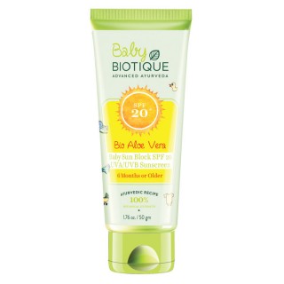 Biotique Advanced Ayurveda Bio Aloevera Baby Sunscreen, 50 g